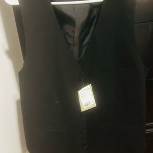 Sleek Black Button-Up Vest